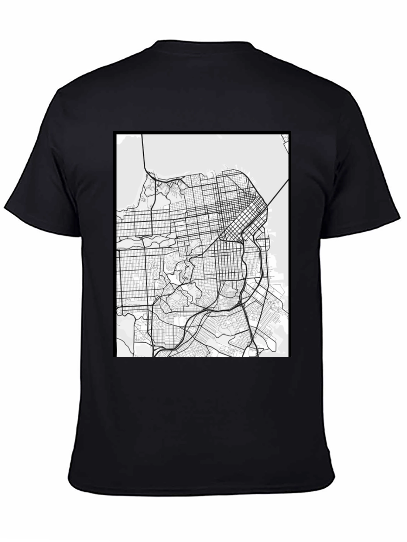 San Francisco Map Tee - City Grid Graphic T-Shirt