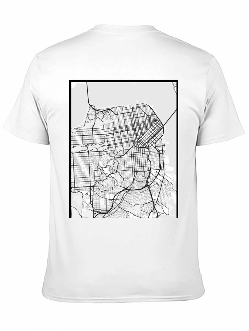 San Francisco Map Tee - City Grid Graphic T-Shirt