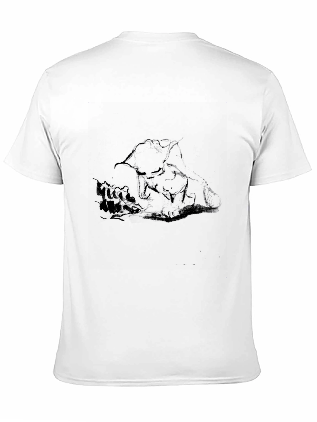 Black T-Shirt with Abstract Graphic Print