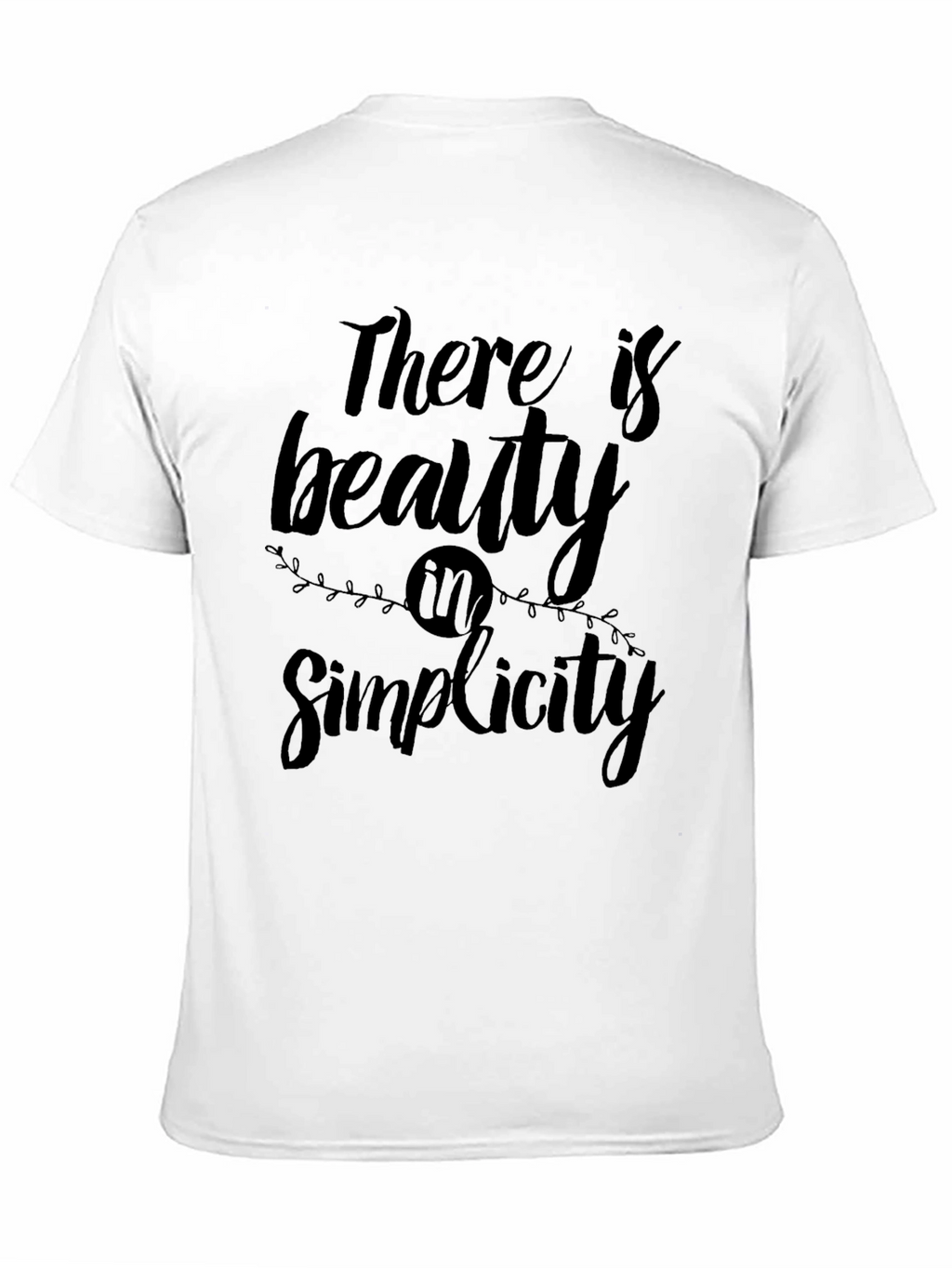 Beauty in Simplicity Black Graphic T-Shirt