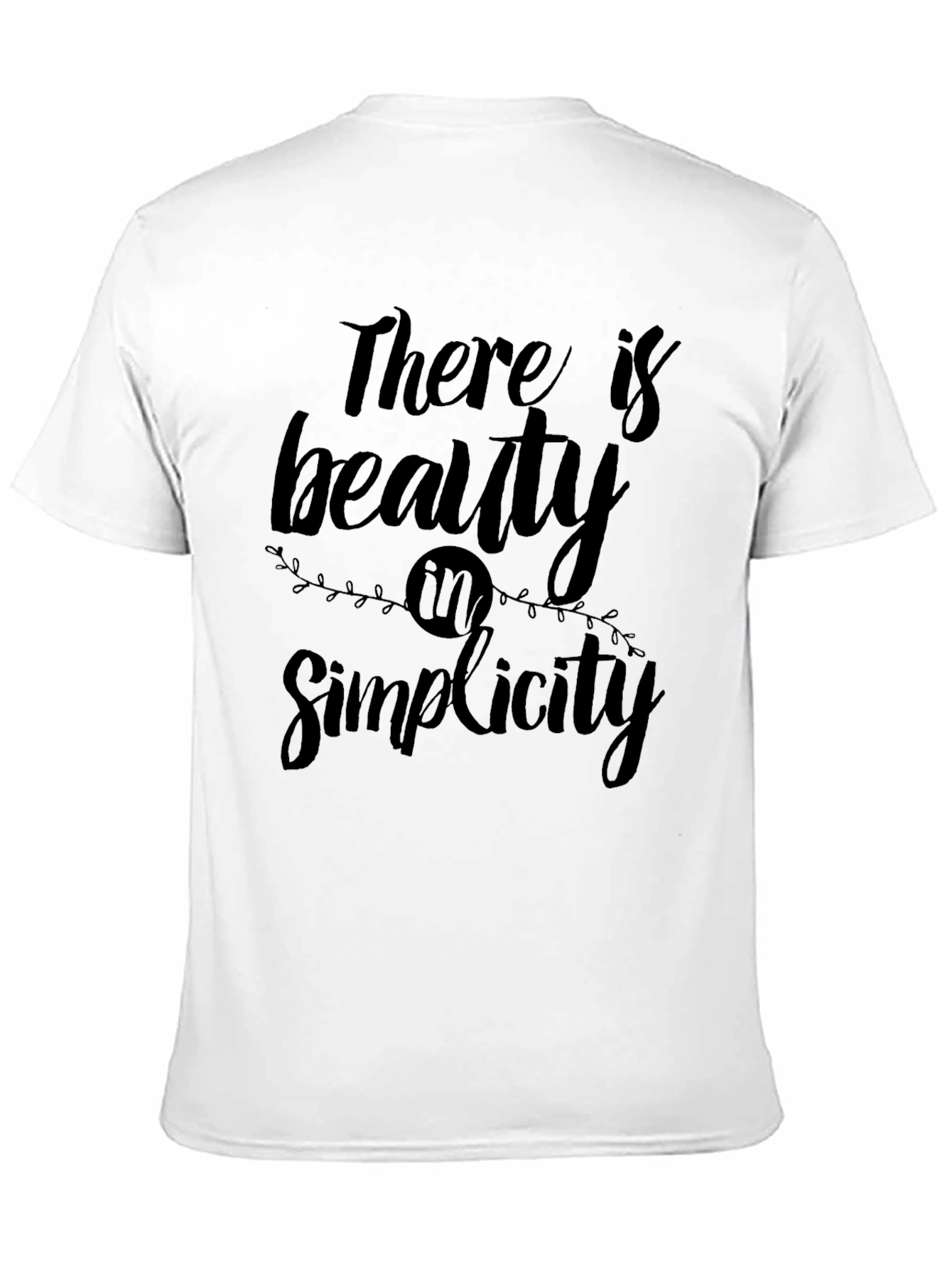 Beauty in Simplicity Black Graphic T-Shirt