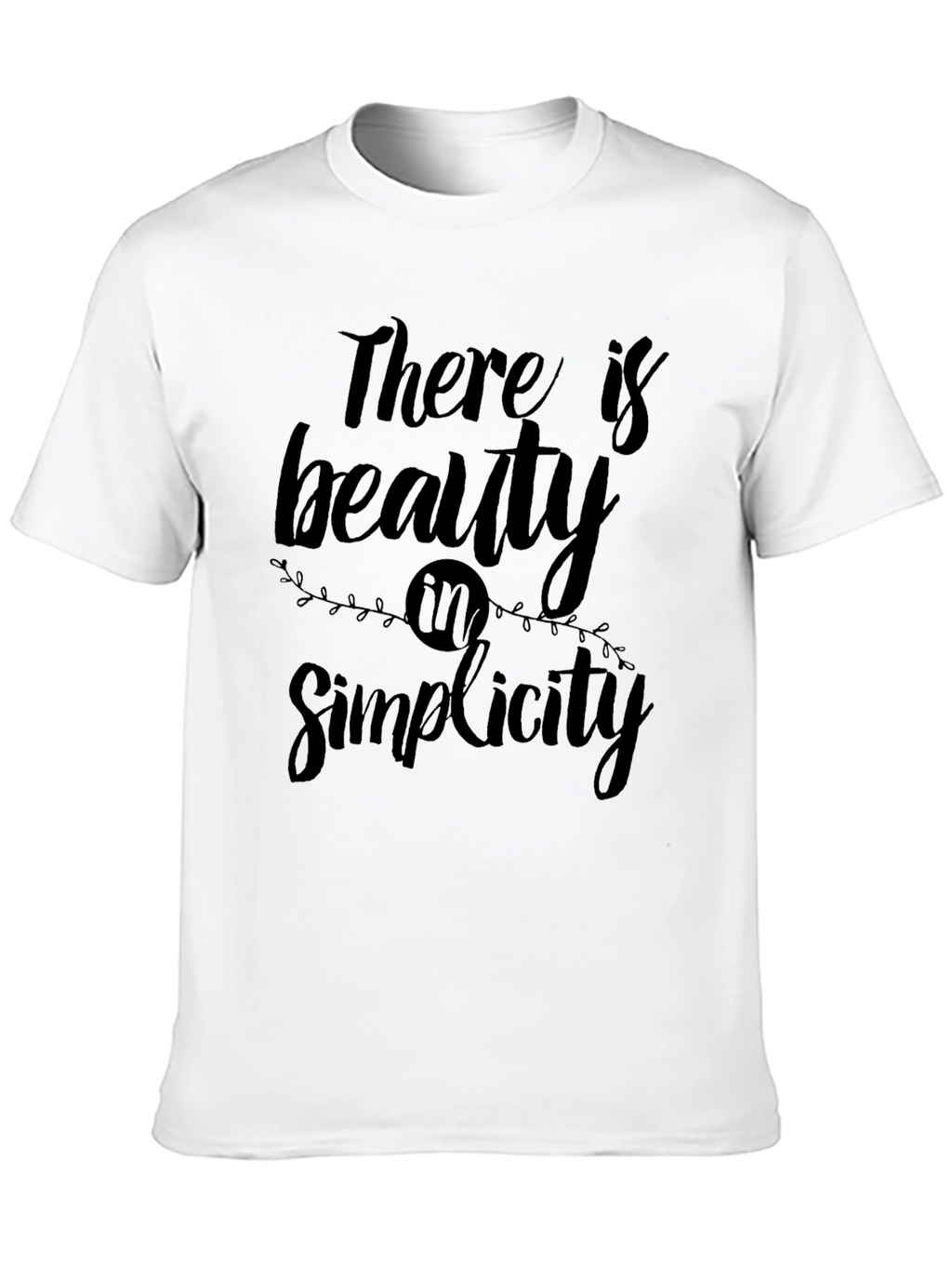 Beauty in Simplicity Black Graphic T-Shirt