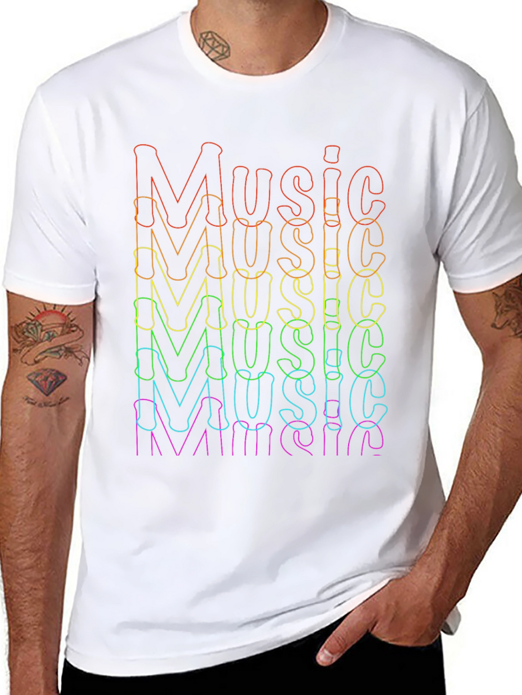 Rainbow Music Graphic Tee
