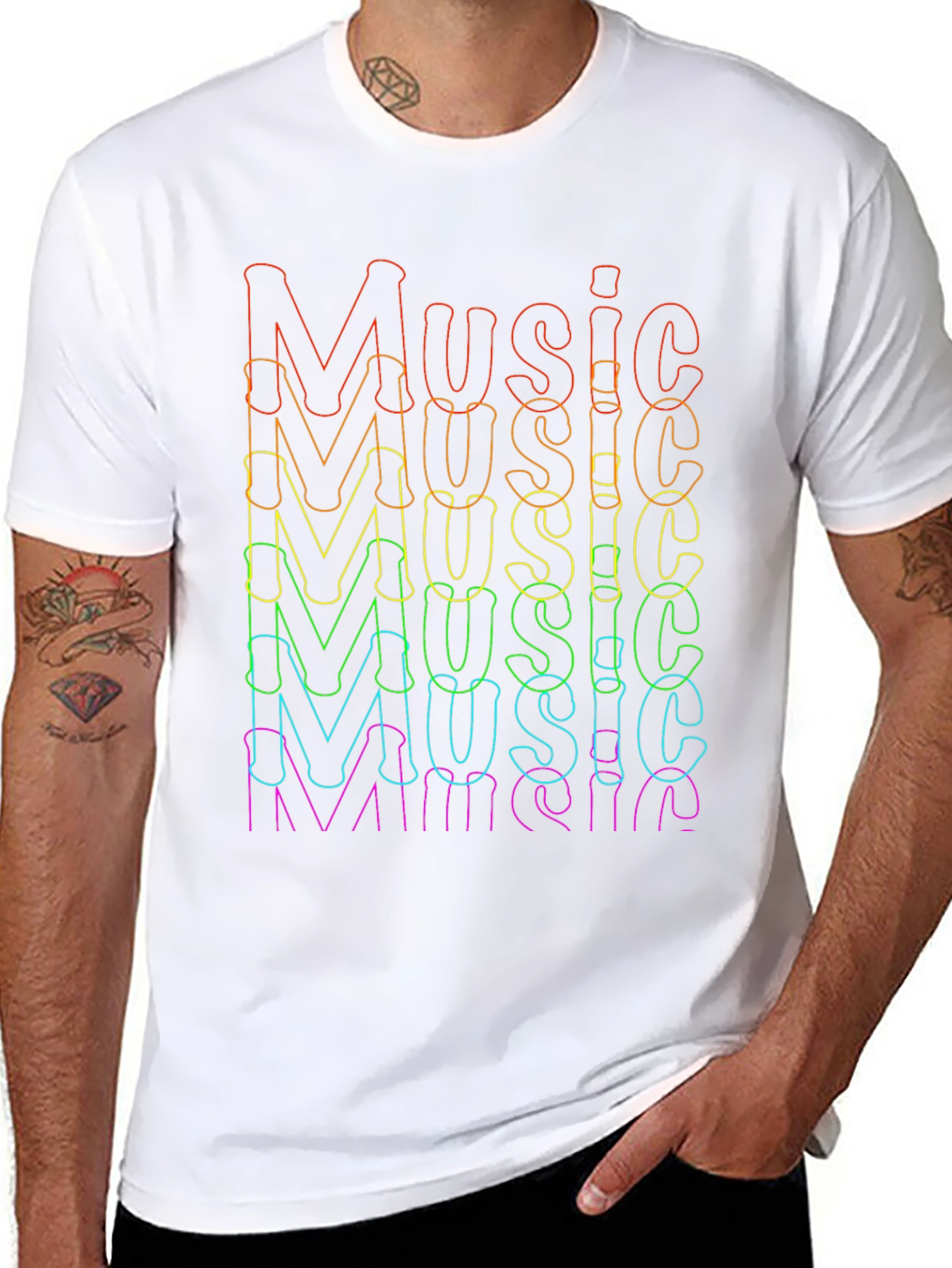 Rainbow Music Graphic Tee