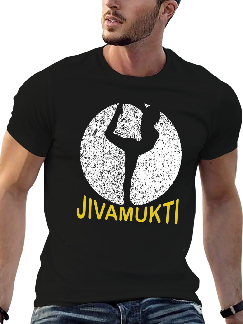 Jivamukti Yoga Pose Black T-Shirt