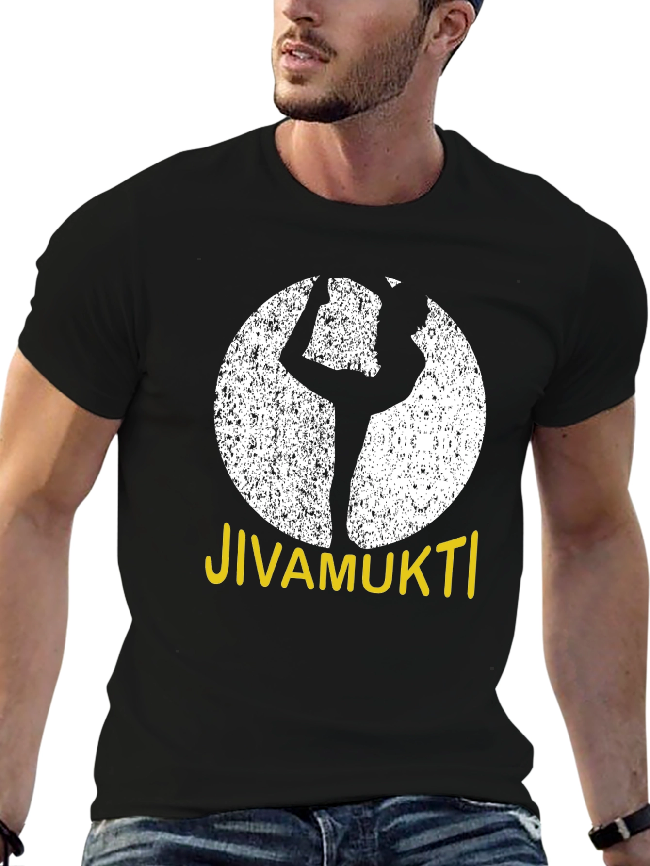 Jivamukti Yoga Pose Black T-Shirt