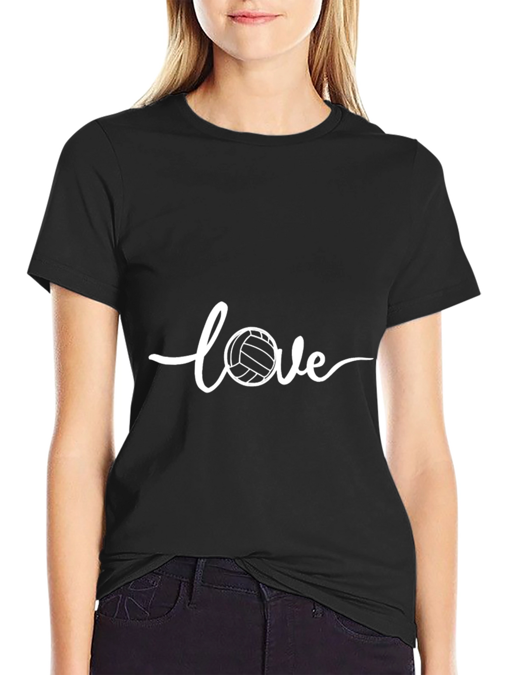 Volleyball Love T-Shirt - Black Casual Wear