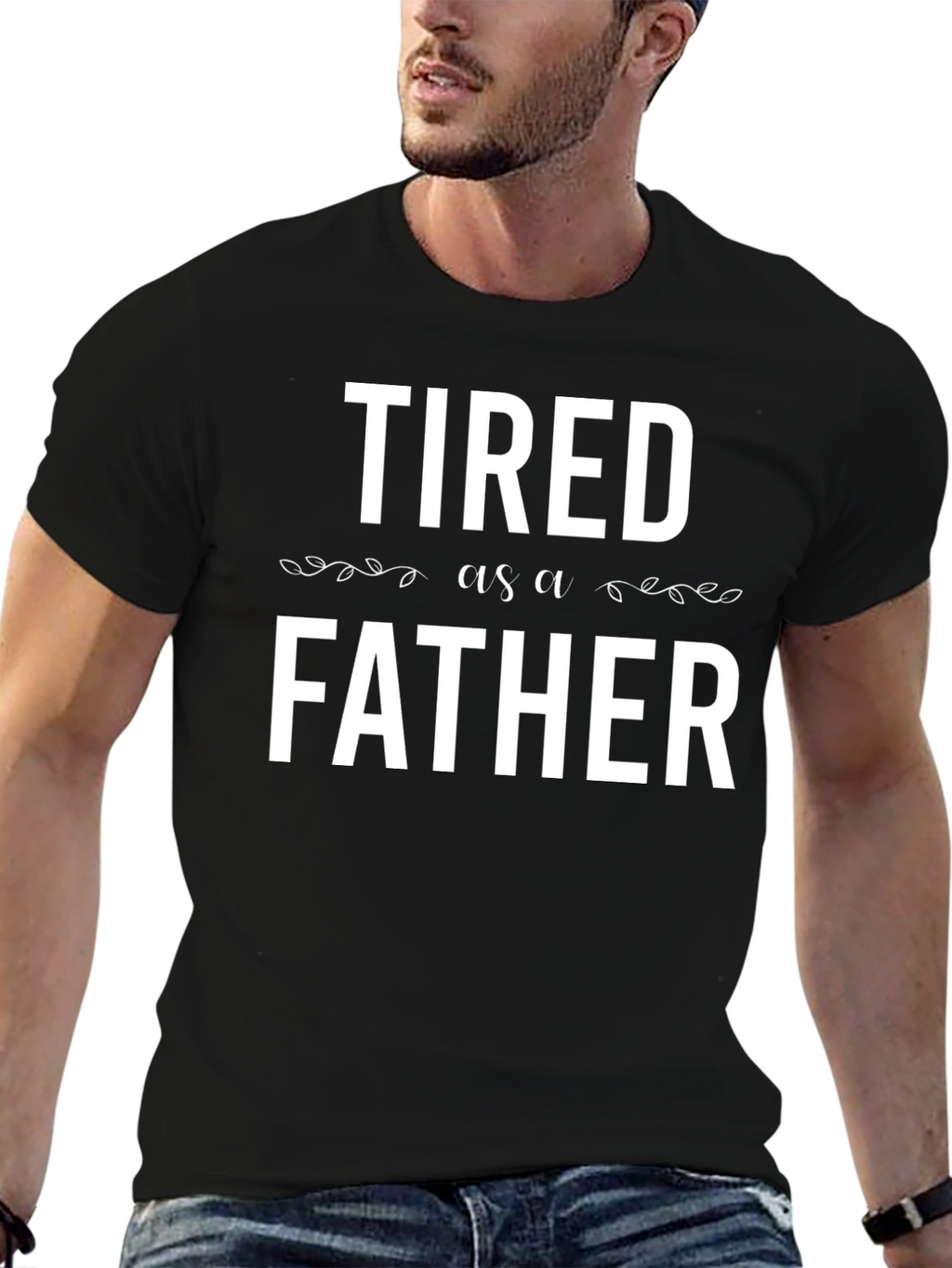 Tired as a Father Graphic Tee - Black