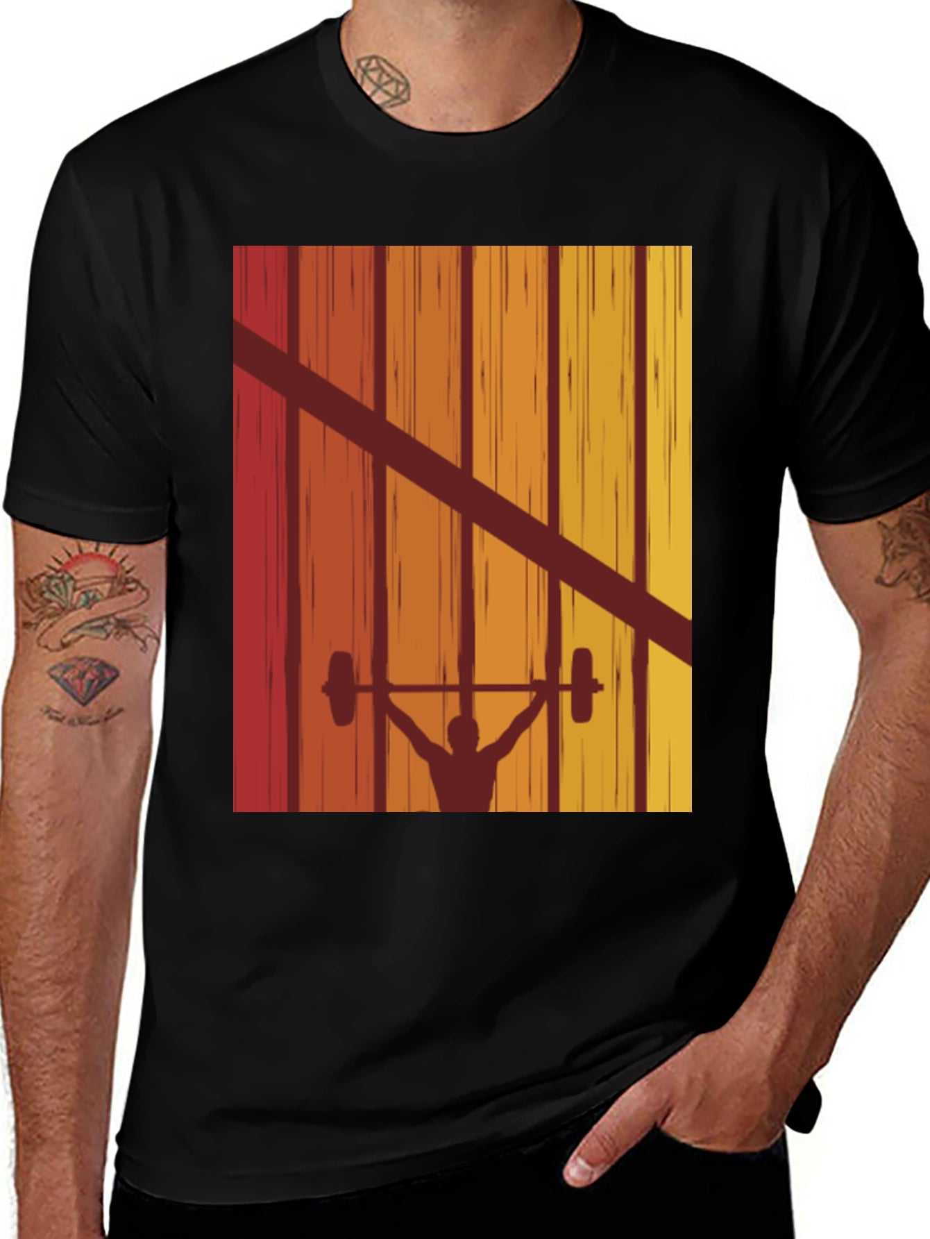 Retro Weightlifting T-Shirt - Vintage Gym Apparel