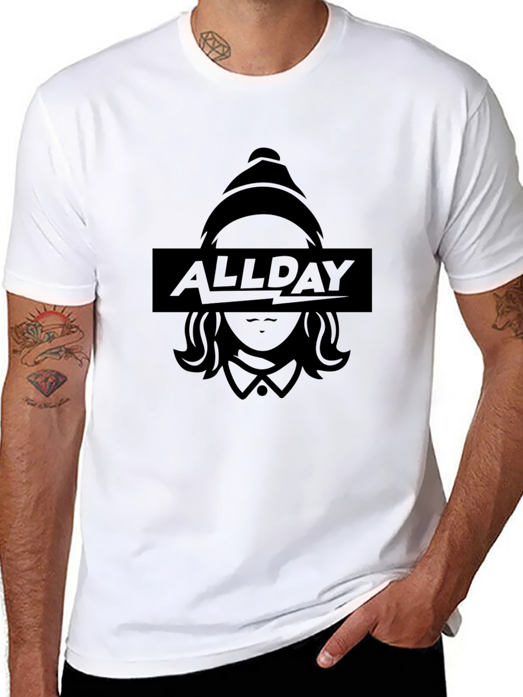 AllDay Graphic Print Black T-Shirt