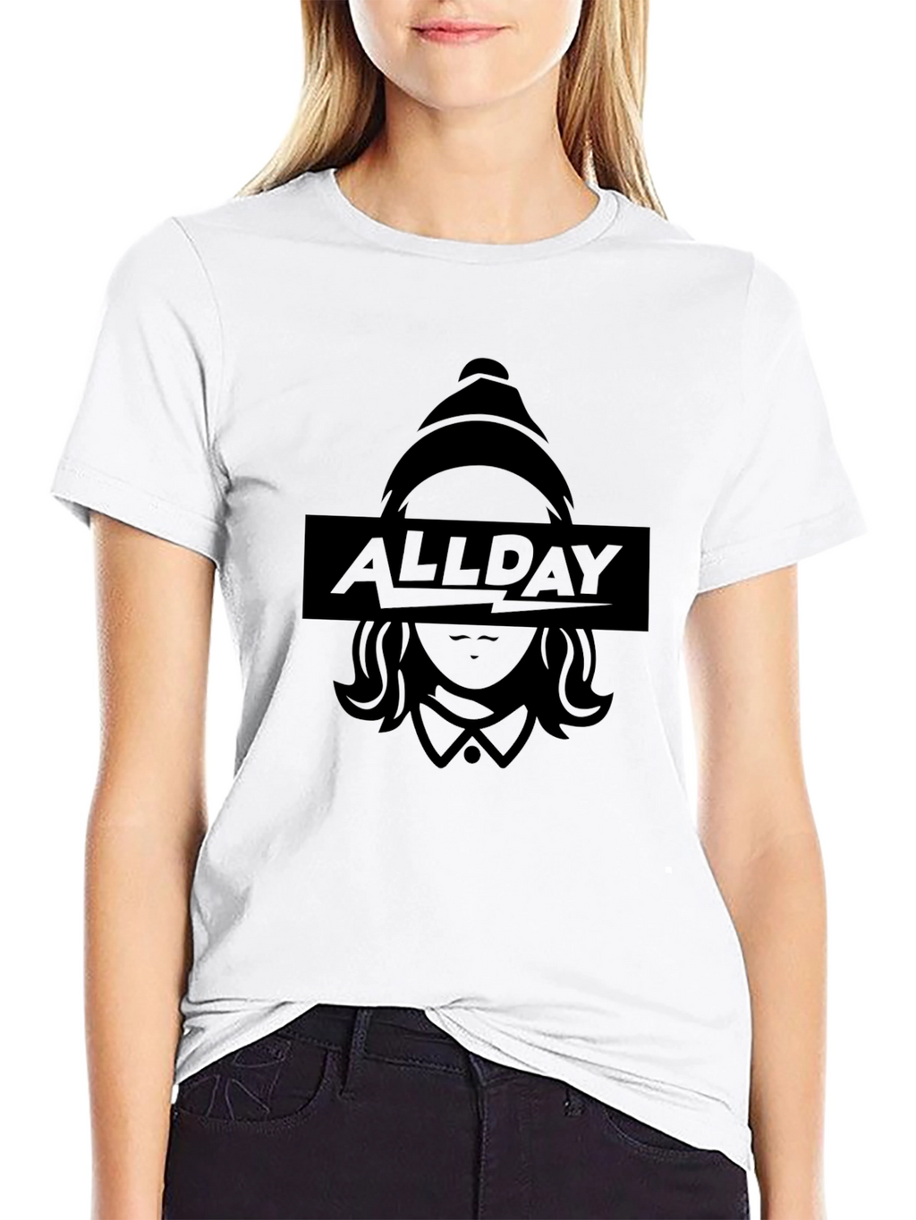 AllDay Graphic Print Black T-Shirt
