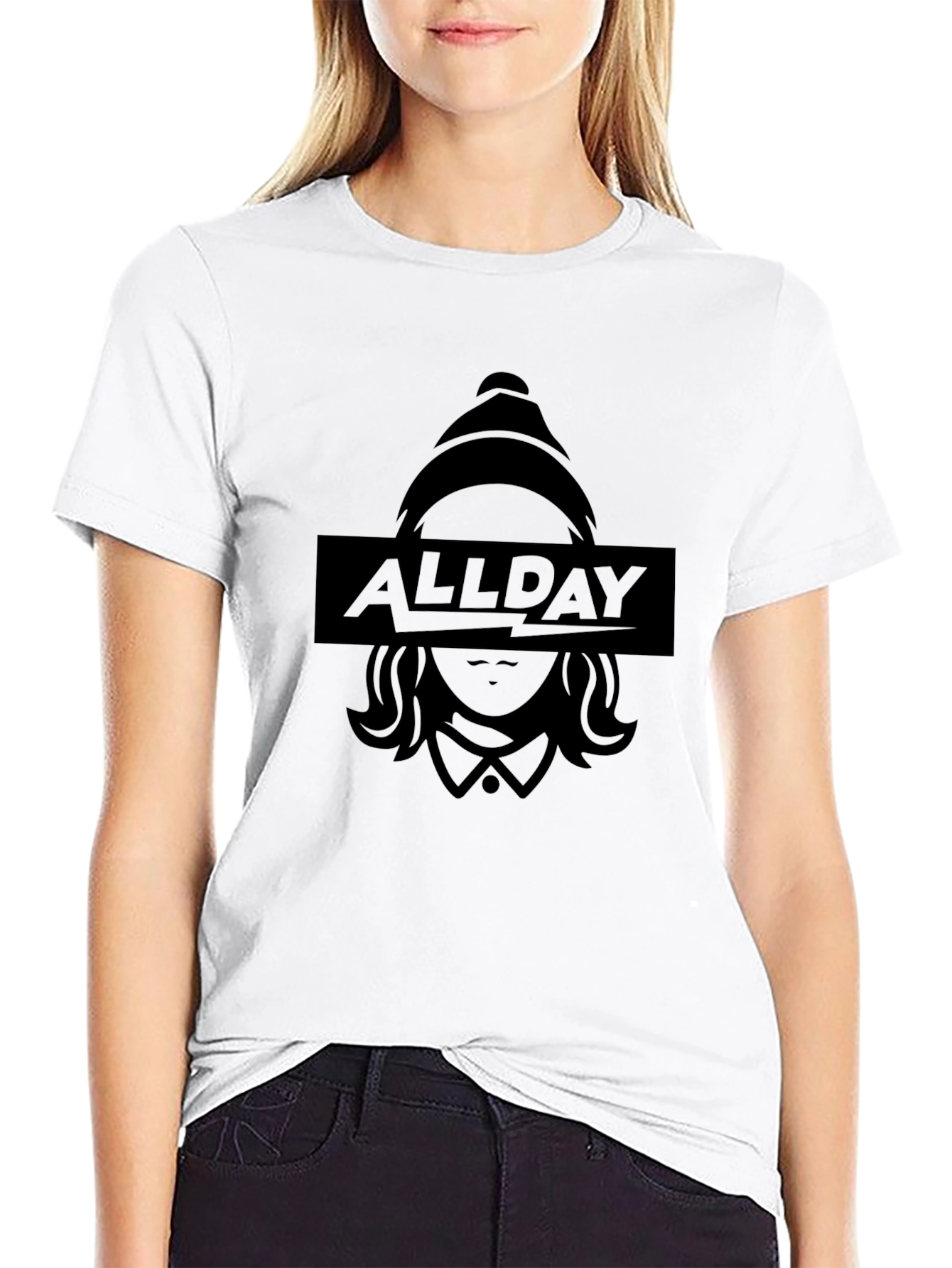 AllDay Graphic Print Black T-Shirt