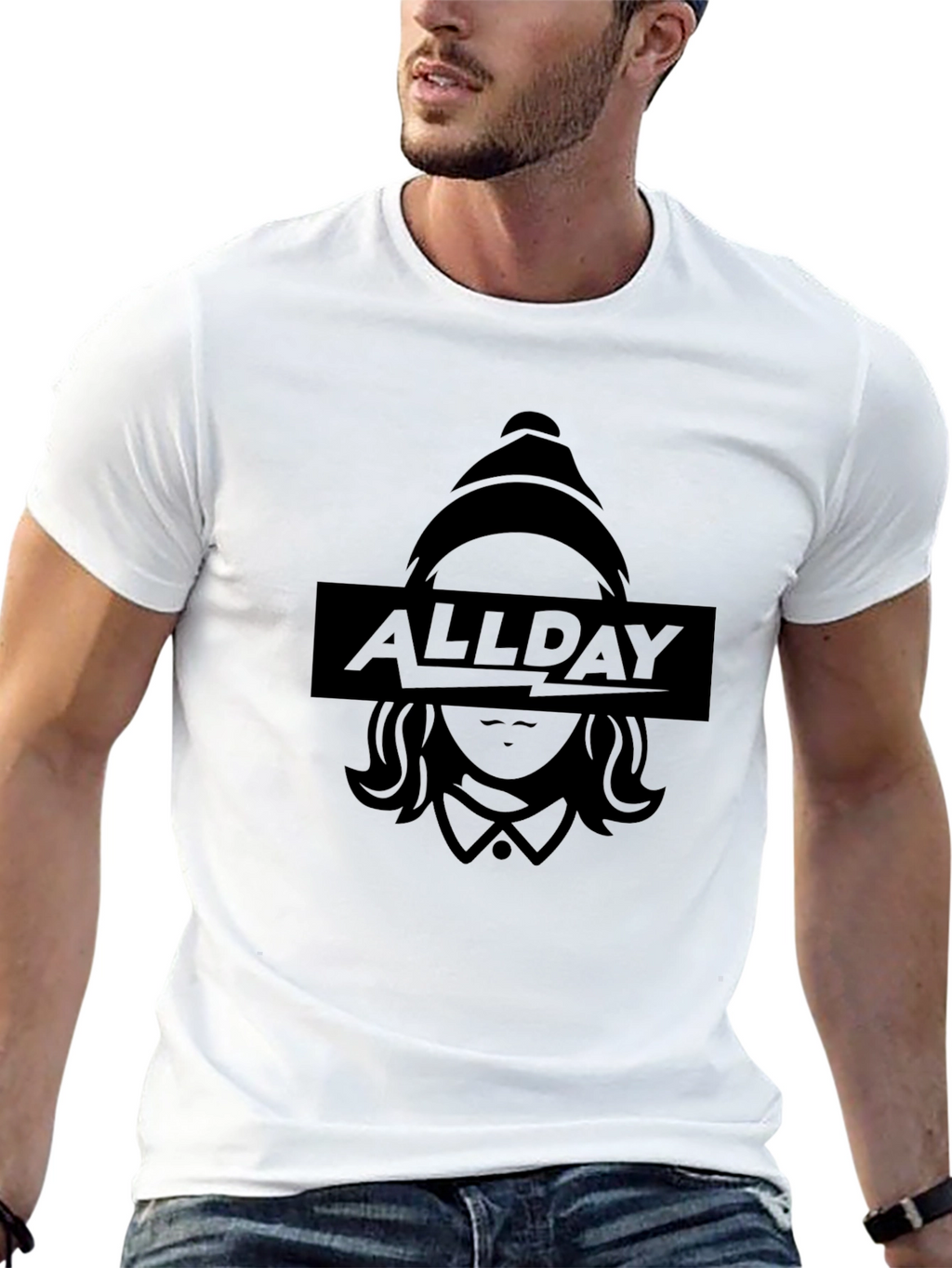 AllDay Graphic Print Black T-Shirt