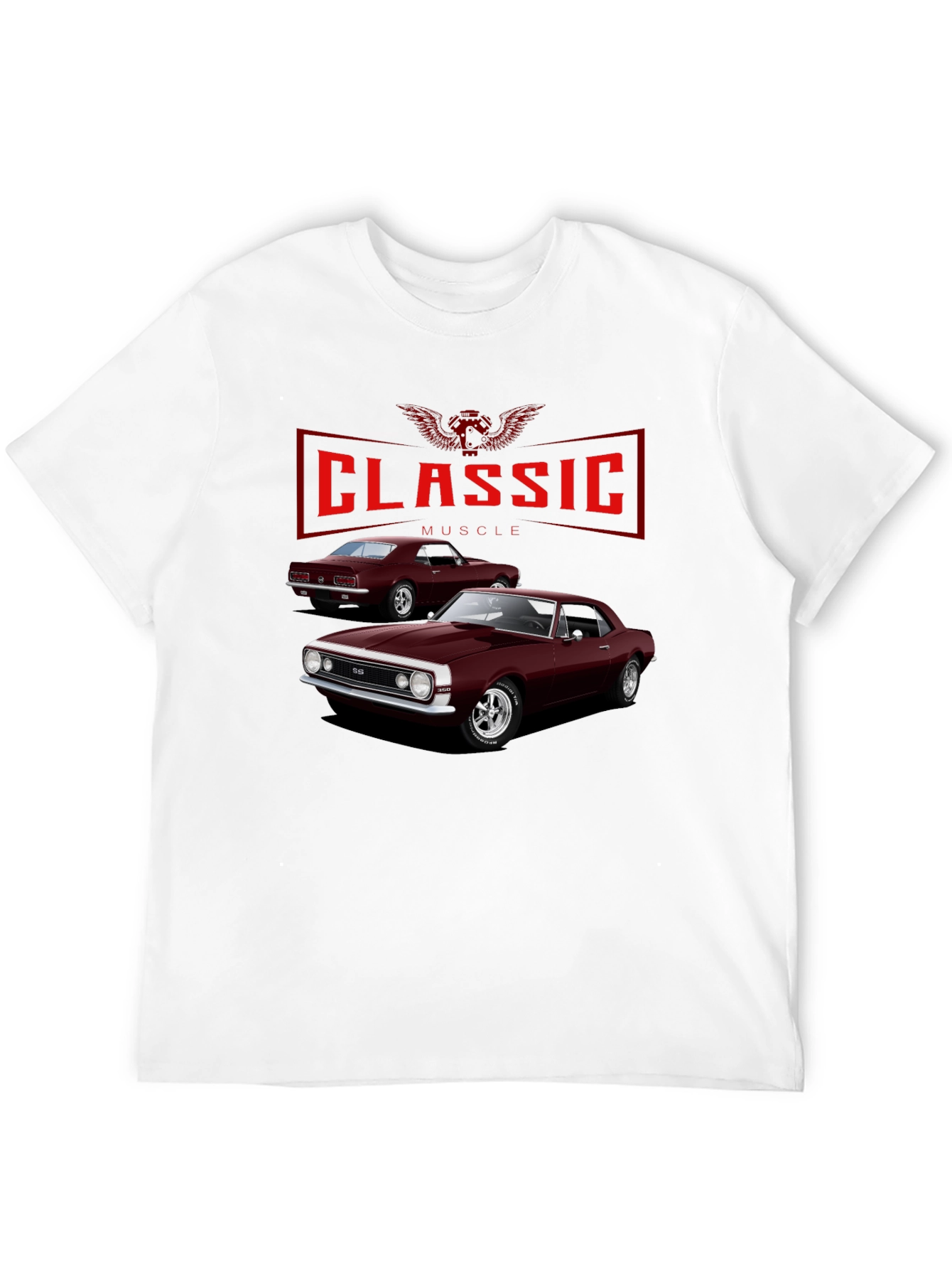 Classic Muscle Car Graphic T-Shirt - Black