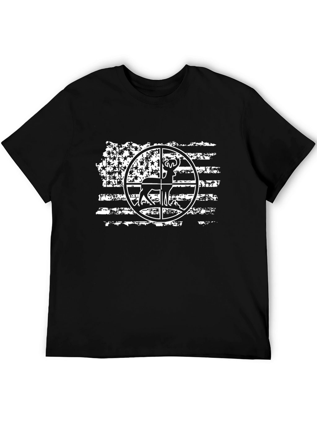 Hunting Deer American Flag Graphic Tee