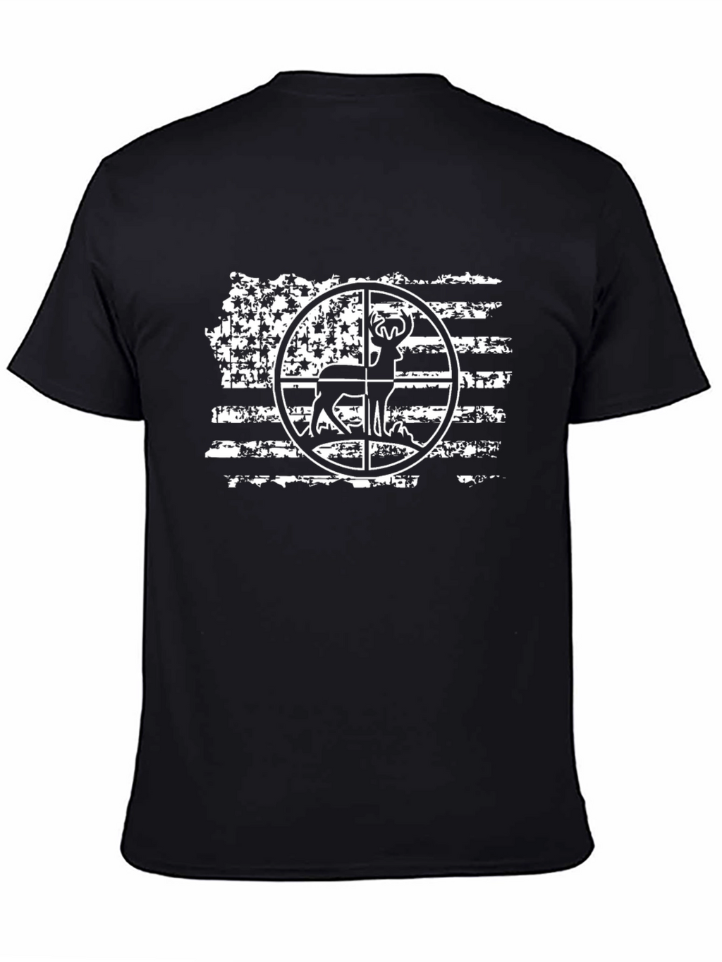 Hunting Deer American Flag Graphic Tee