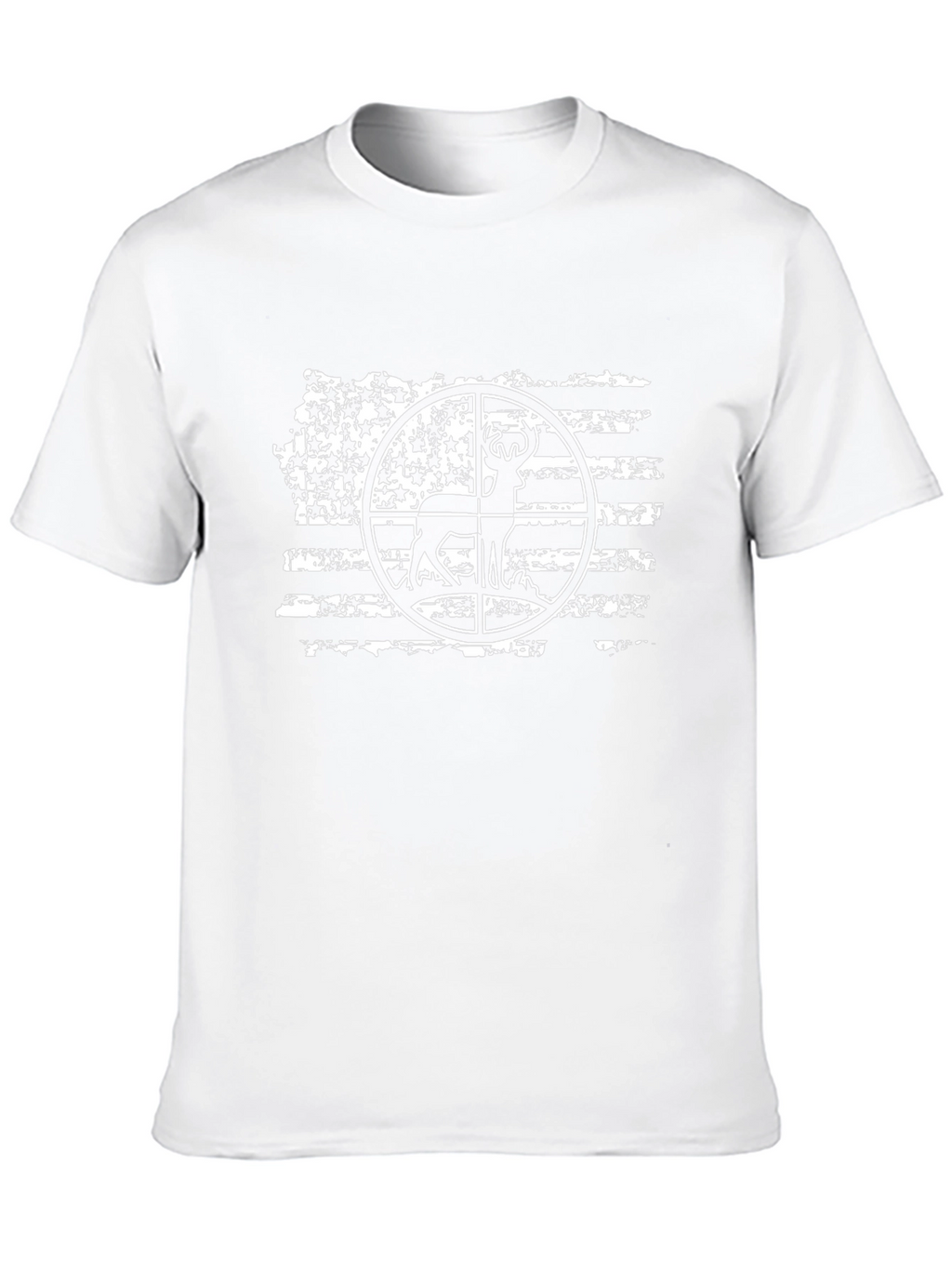 Hunting Deer American Flag Graphic Tee