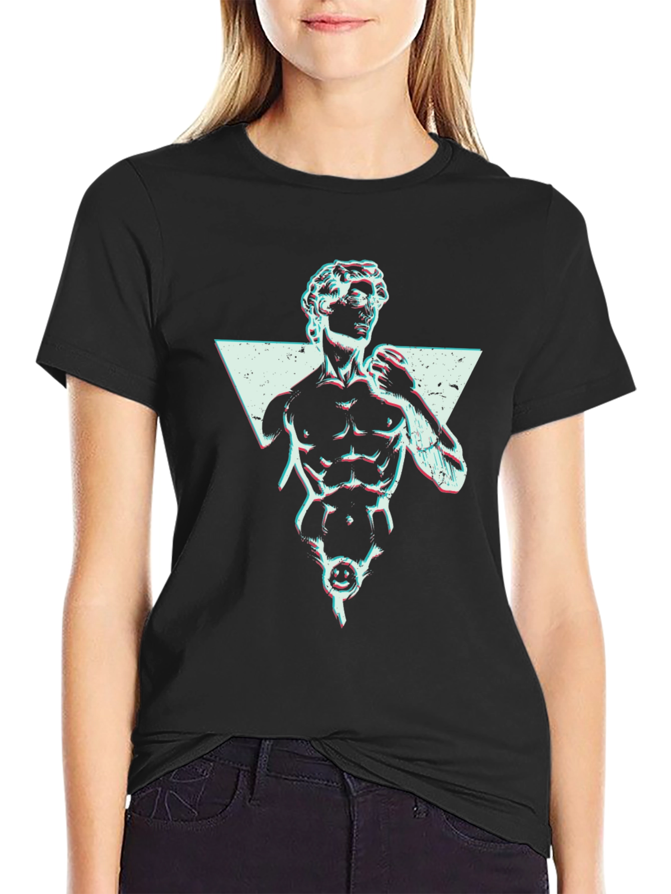 David Statue Graphic Tee - Edgy Style