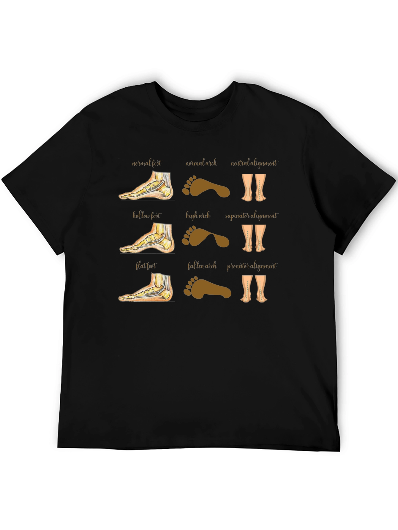 Foot Arch Type Anatomy T-Shirt