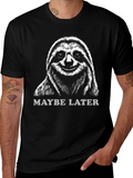 Maybe Later Sloth Graphic T-Shirt - Lazy Day Apparel