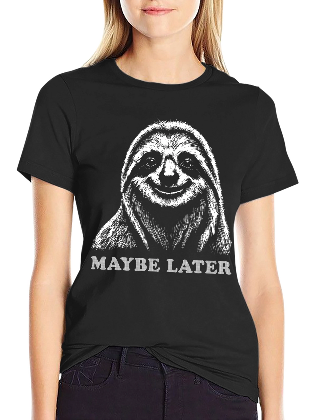 Maybe Later Sloth Graphic T-Shirt - Lazy Day Apparel