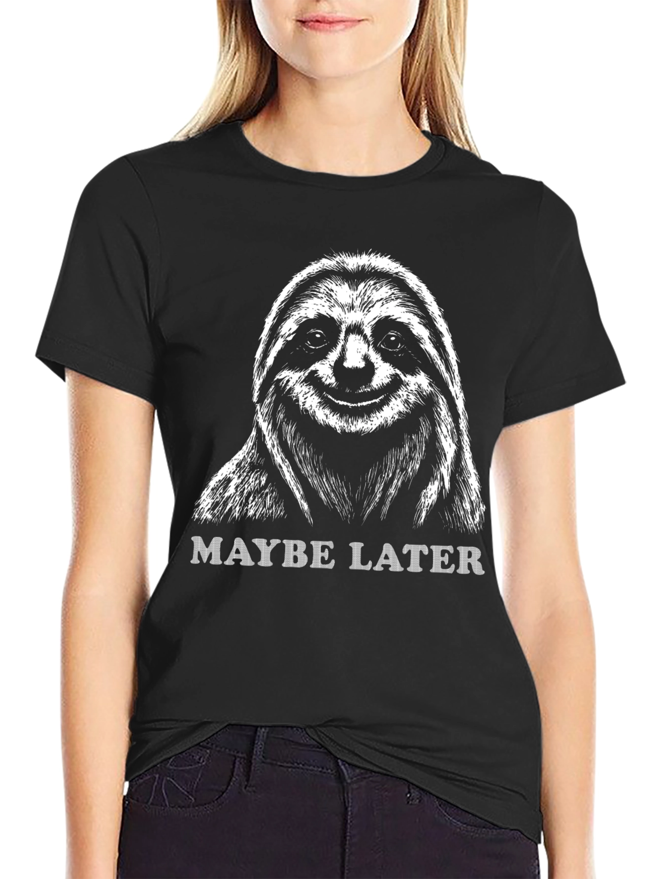 Maybe Later Sloth Graphic T-Shirt - Lazy Day Apparel