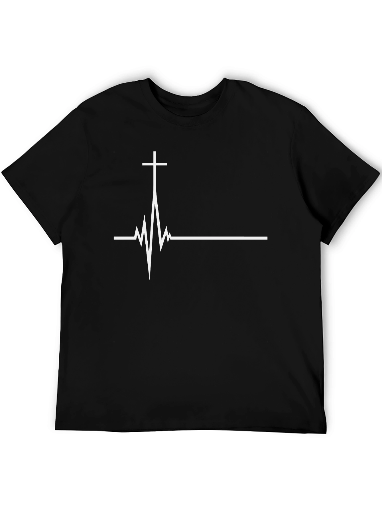 Christian Heartbeat Cross Graphic Tee
