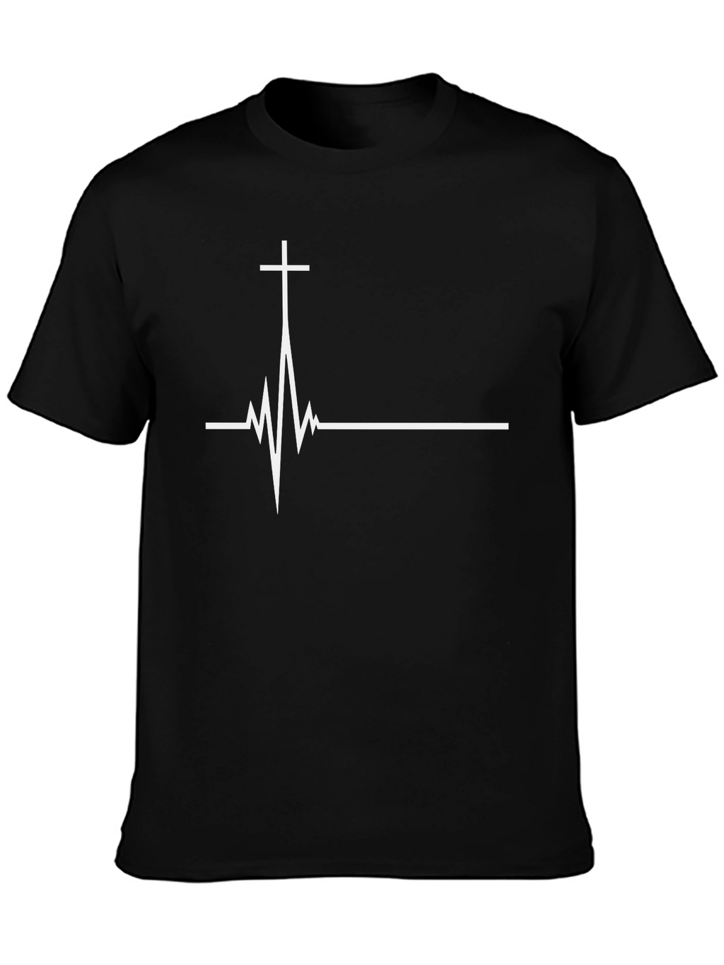 Christian Heartbeat Cross Graphic Tee