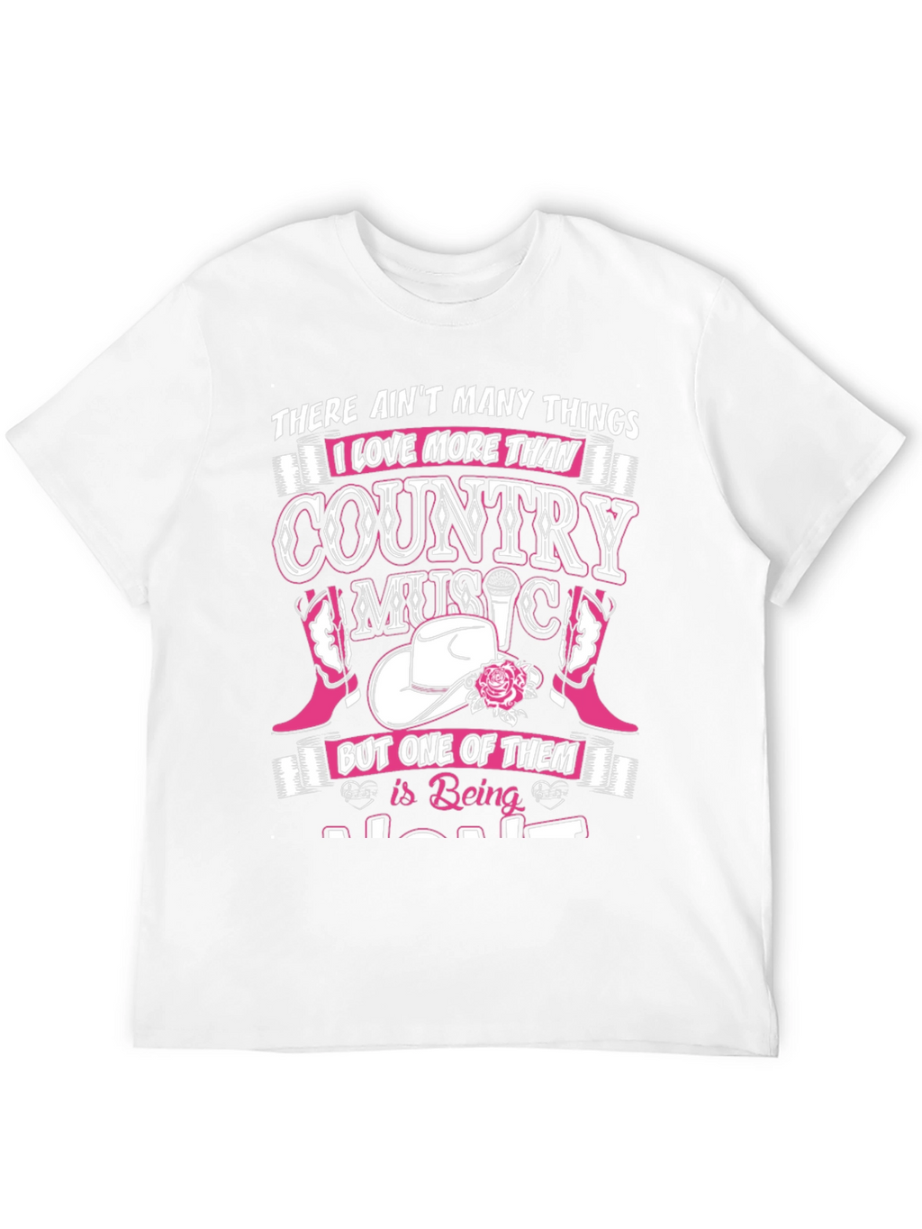 Country Music Lover Black Graphic Tee Shirt