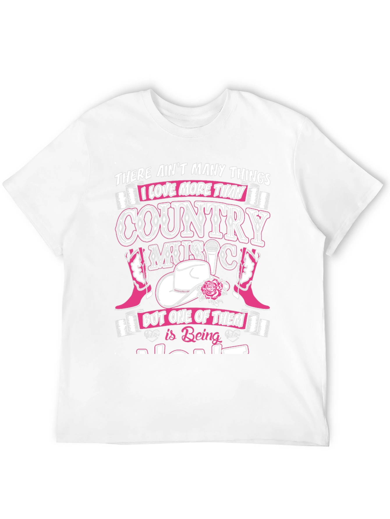 Country Music Lover Black Graphic Tee Shirt