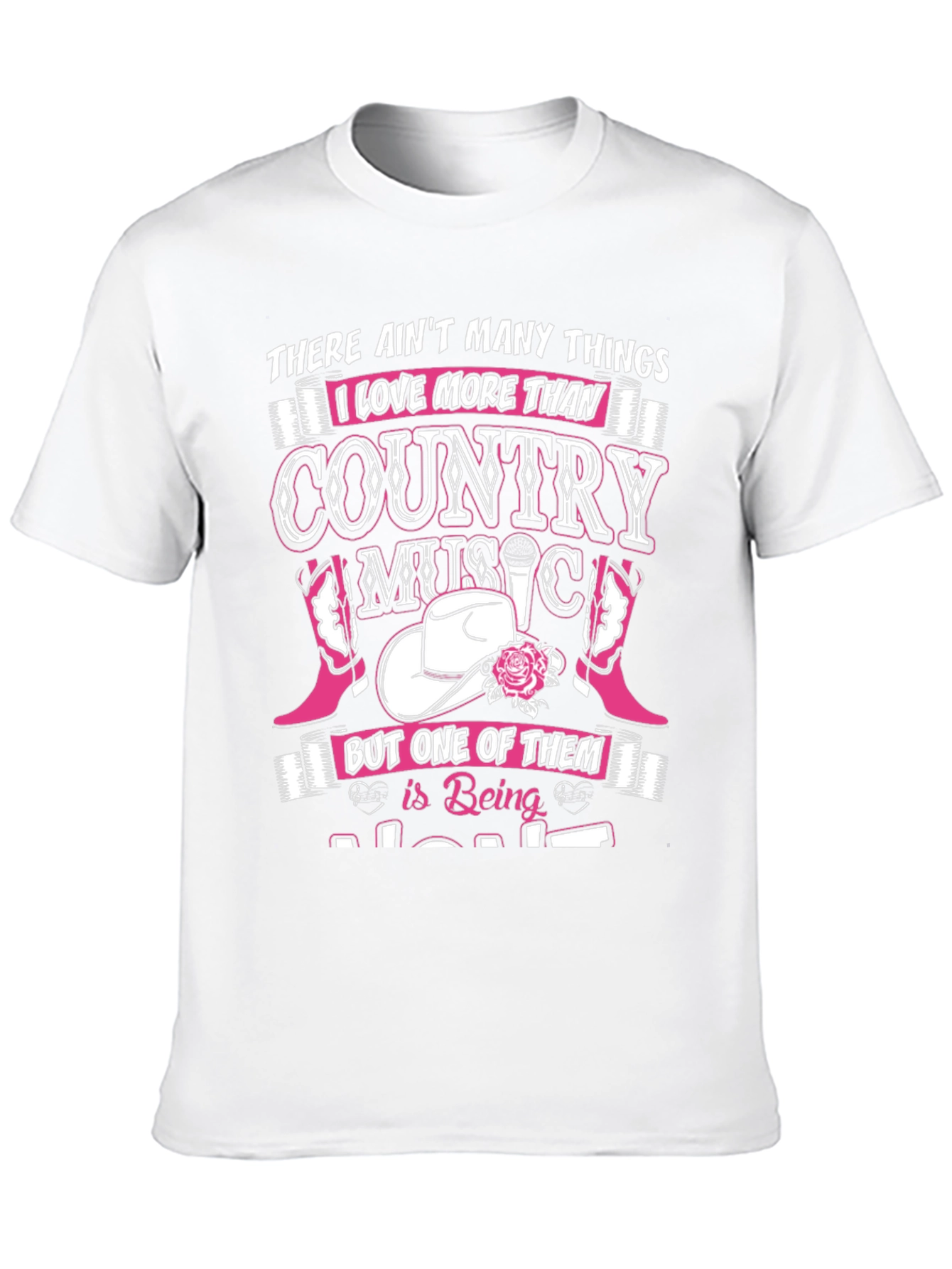 Country Music Lover Black Graphic Tee Shirt