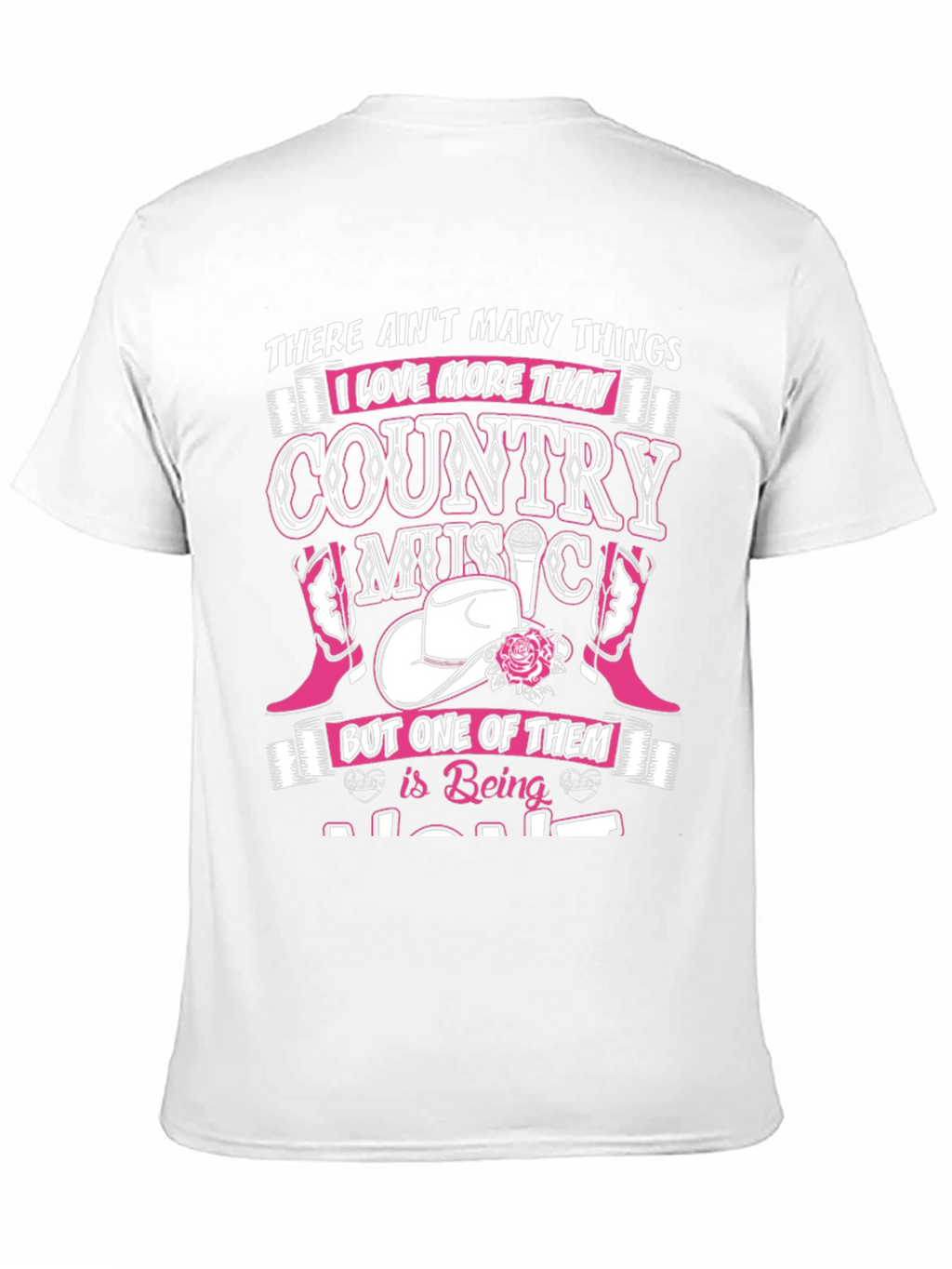 Country Music Lover Black Graphic Tee Shirt