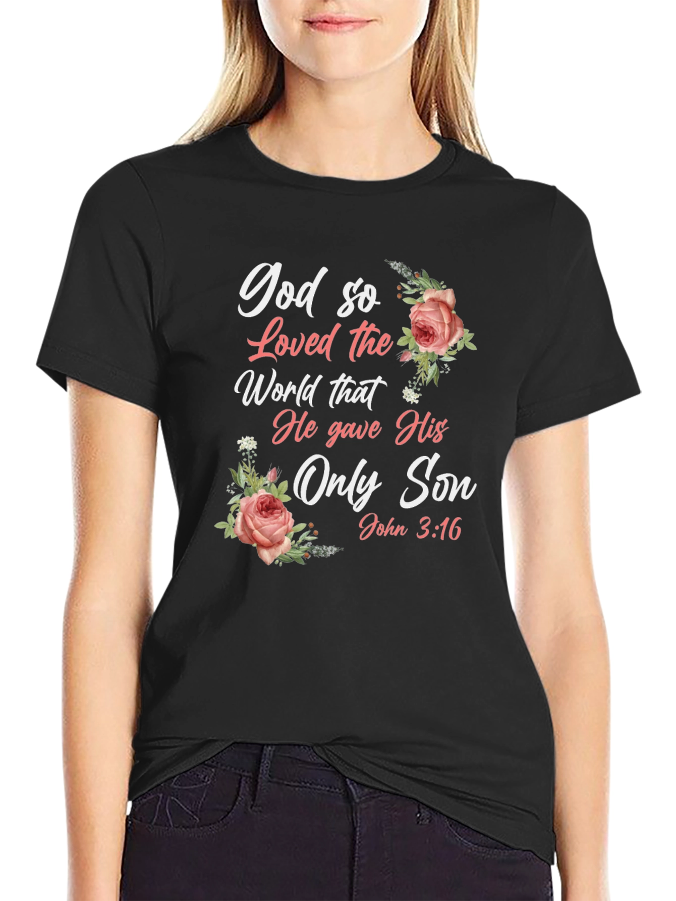 God So Loved the World Black T-Shirt