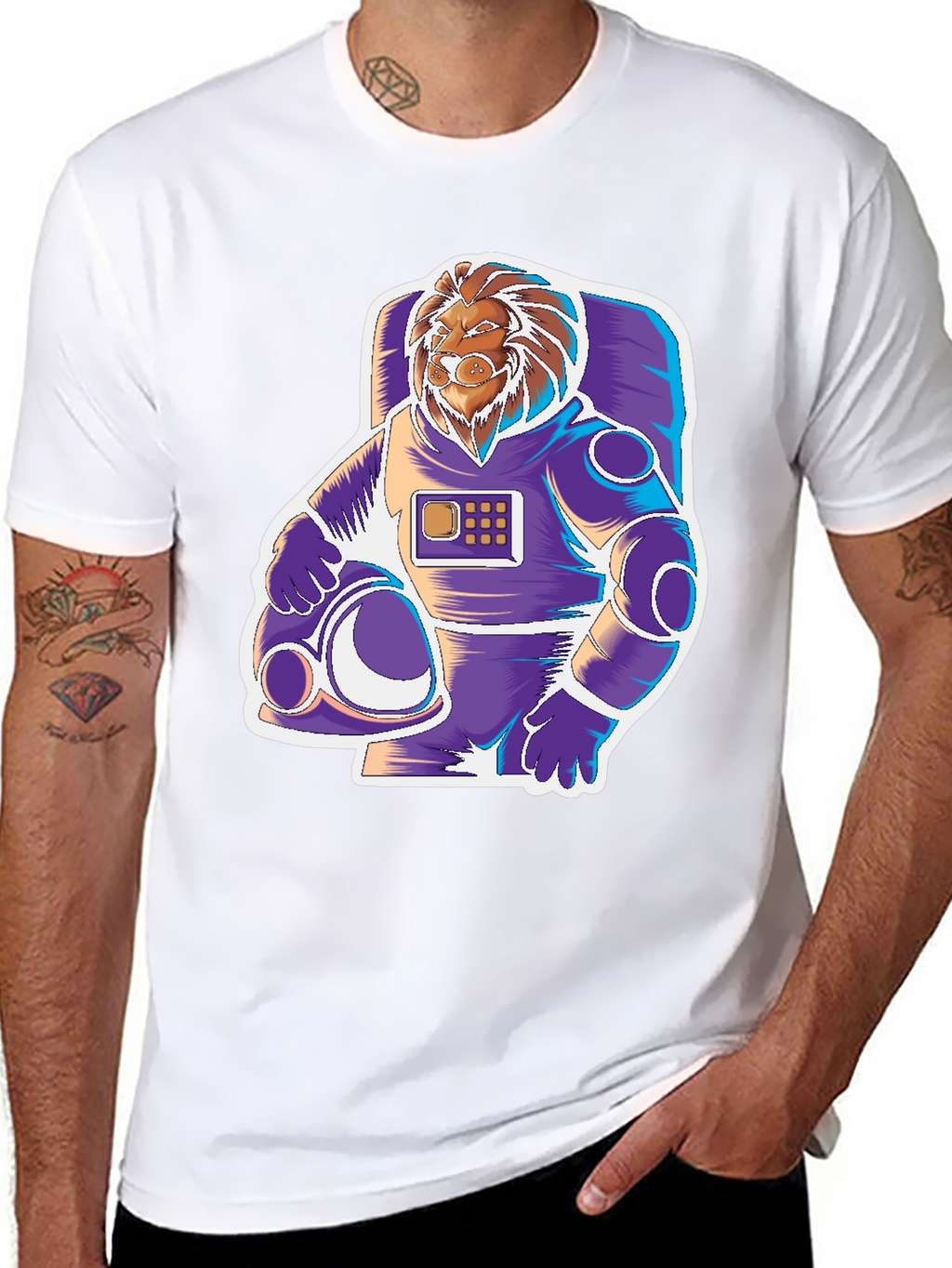 Lion Astronaut Graphic Tee