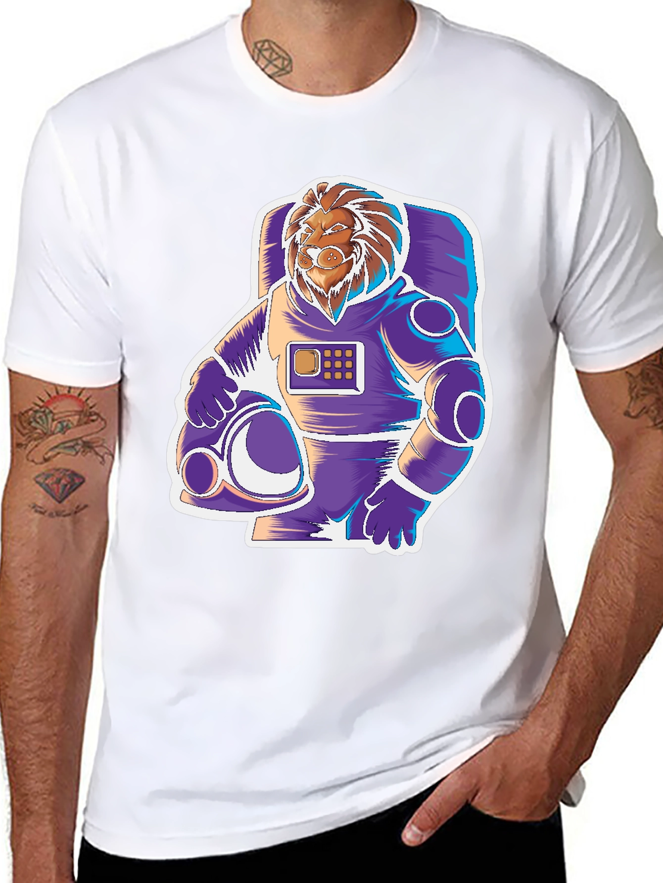 Lion Astronaut Graphic Tee