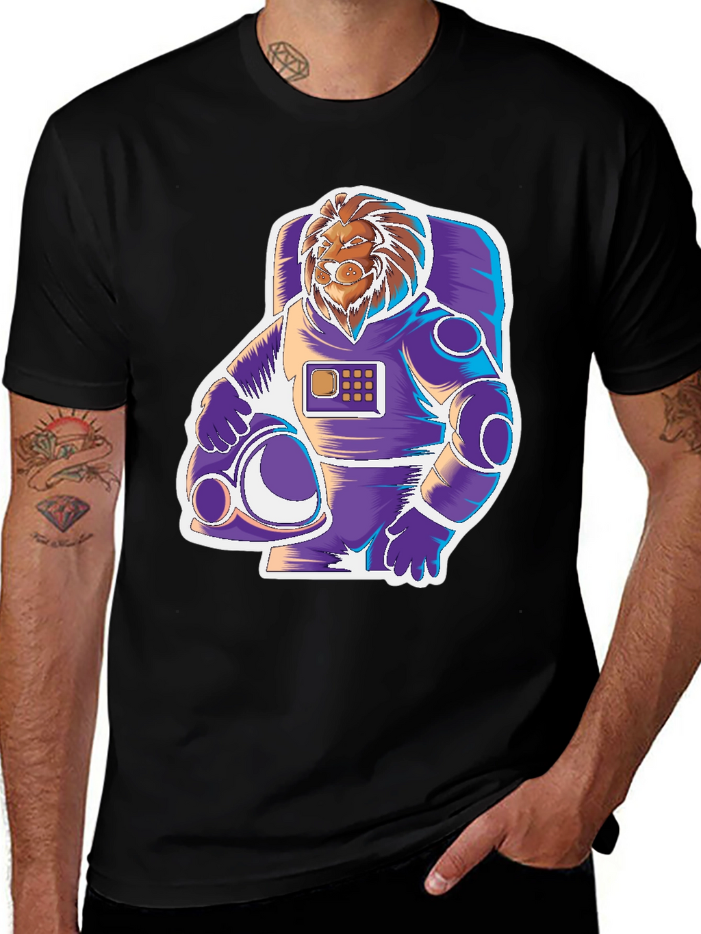 Lion Astronaut Graphic Tee