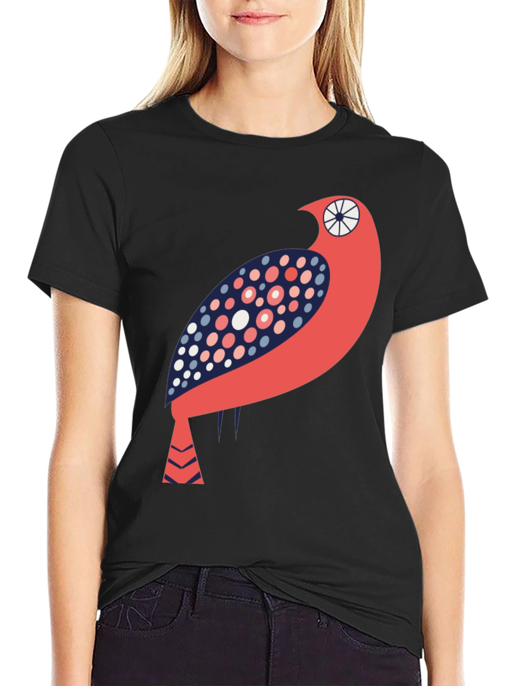 Artistic Bird Graphic T-Shirt - Unique Design
