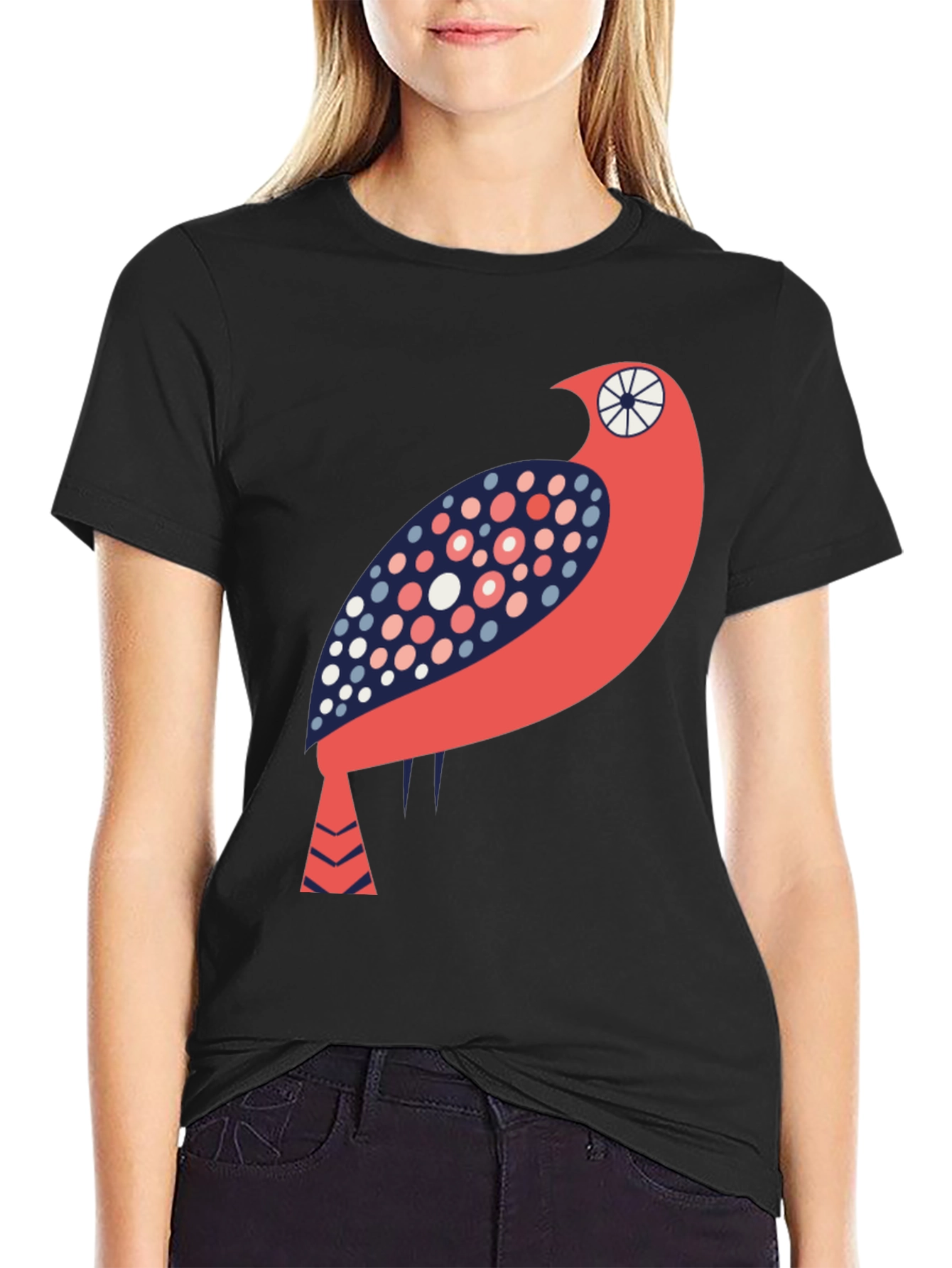Artistic Bird Graphic T-Shirt - Unique Design