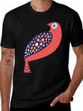 Artistic Bird Graphic T-Shirt - Unique Design