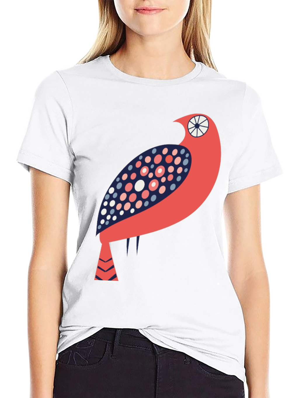 Artistic Bird Graphic T-Shirt - Unique Design