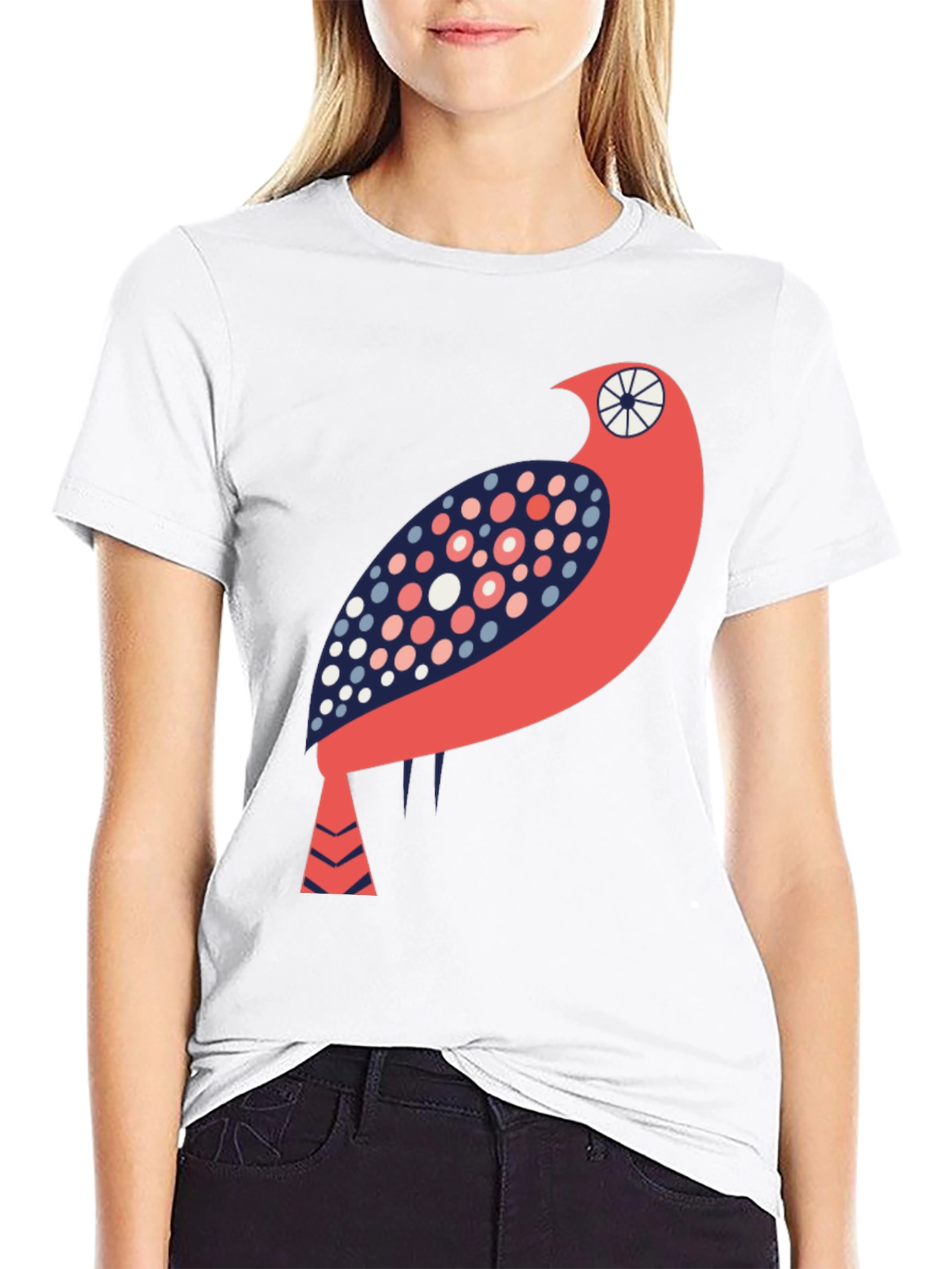 Artistic Bird Graphic T-Shirt - Unique Design