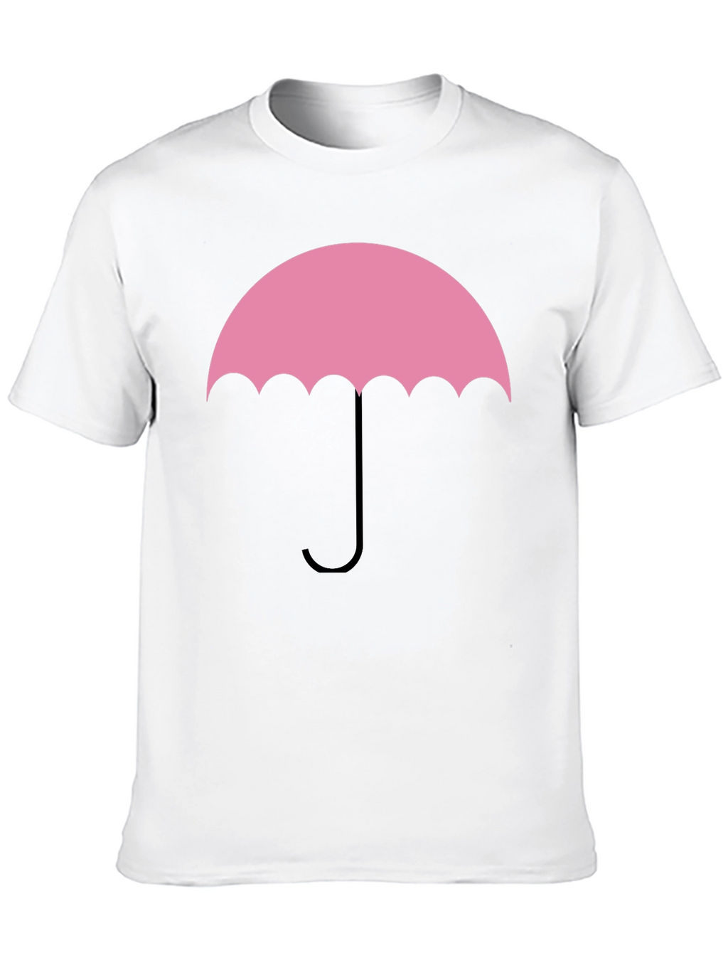 Pink Umbrella Graphic Tee - Stylish Cotton T-Shirt