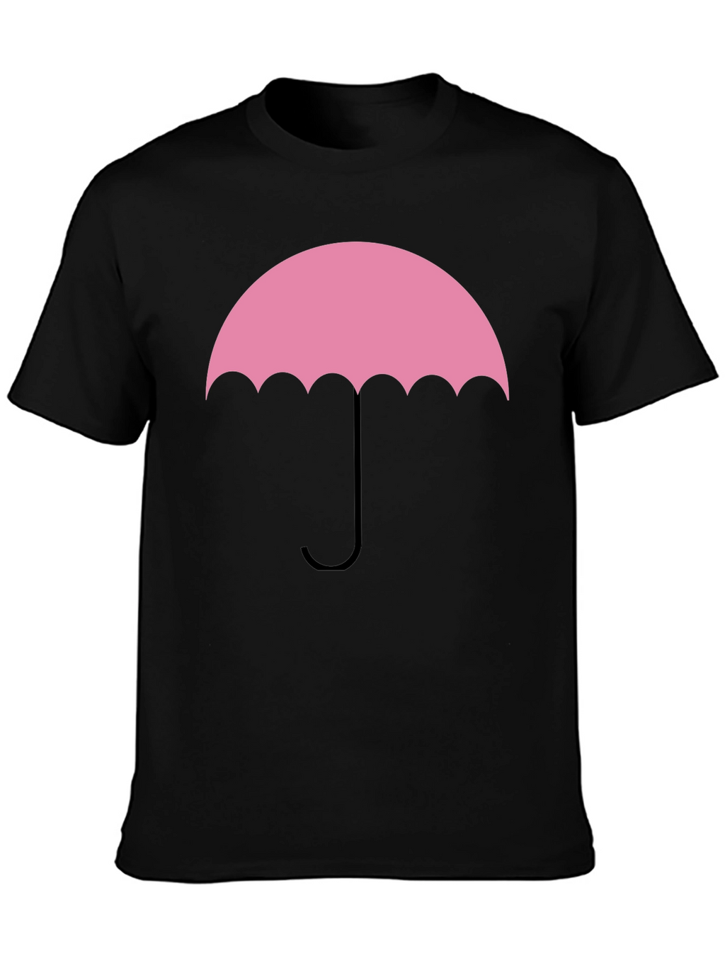 Pink Umbrella Graphic Tee - Stylish Cotton T-Shirt