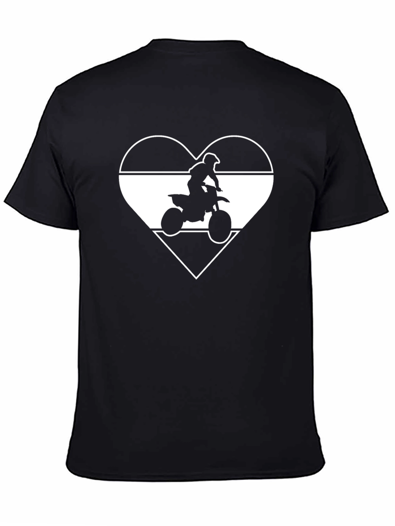 Dirt Bike Heart T-Shirt - MotoCross Rider Tee