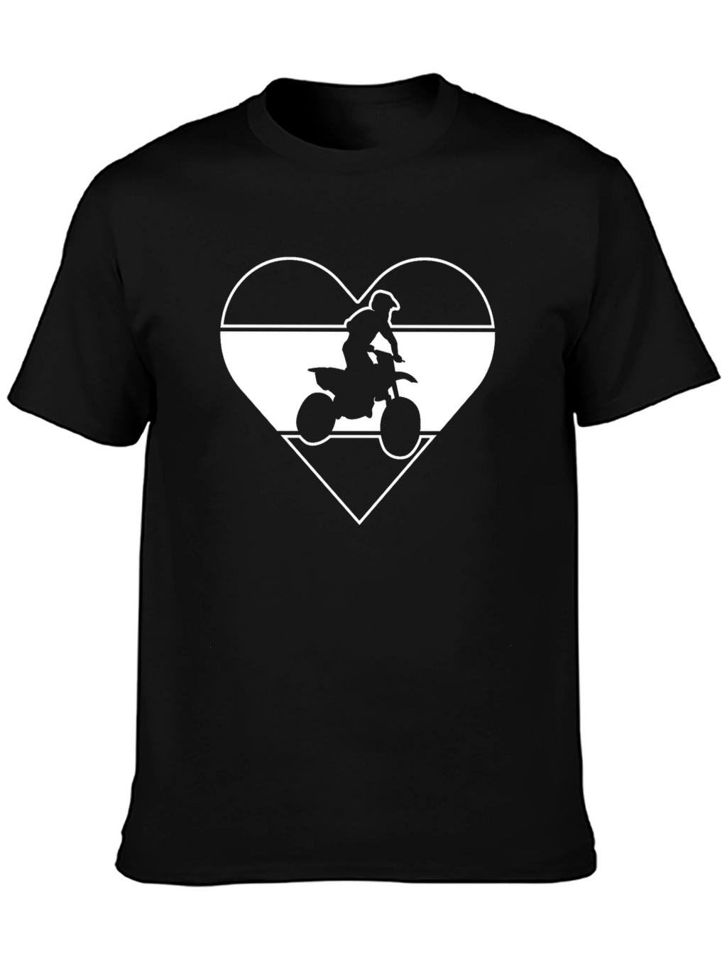 Dirt Bike Heart T-Shirt - MotoCross Rider Tee