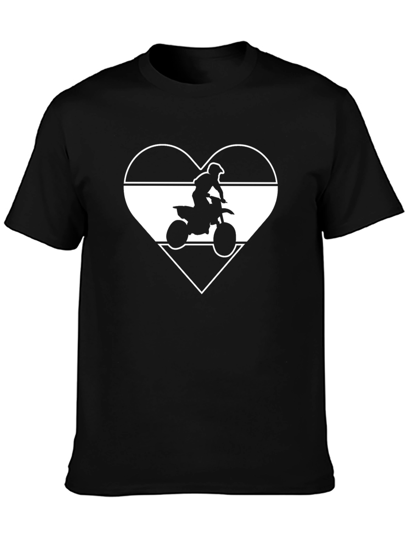 Dirt Bike Heart T-Shirt - MotoCross Rider Tee