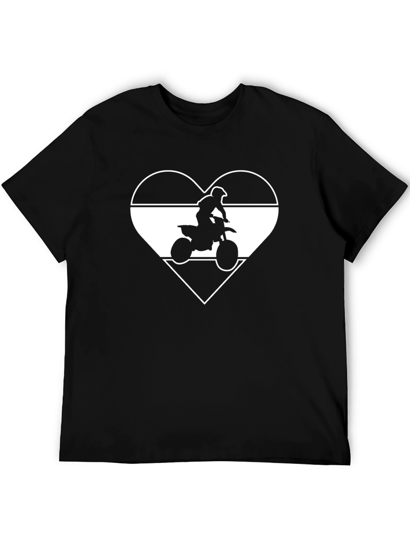 Dirt Bike Heart T-Shirt - MotoCross Rider Tee