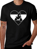 Dirt Bike Heart T-Shirt - MotoCross Rider Tee