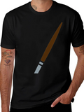 Novelty Brush Stroke T-Shirt - Artsy Graphic Tee