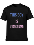 Vaccinated Boy Black T-Shirt